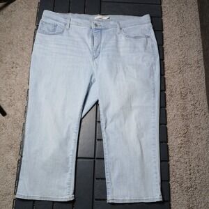 Levi's Women's 311 Shaping Skinny Capri Jeans Sz 20W Blue Stretch Denim JD156